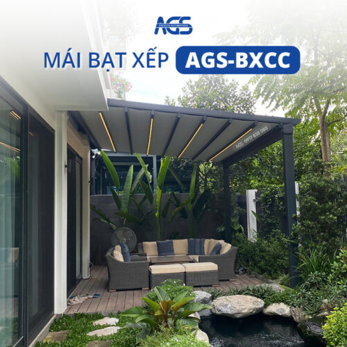 Mái bạt xếp cao cấp AGS-BXCC