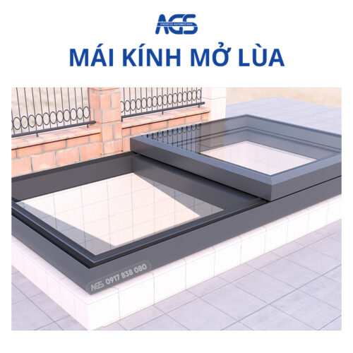 Mái kính mở lùa tự động