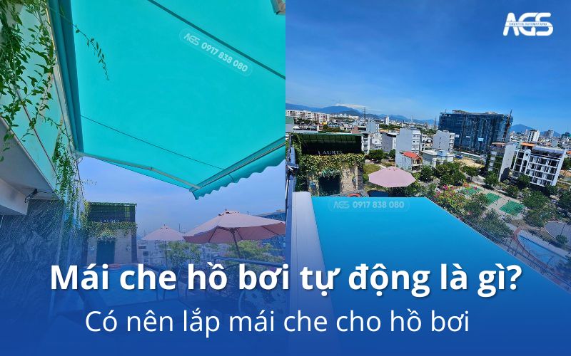 mái che hồ bơi tự động