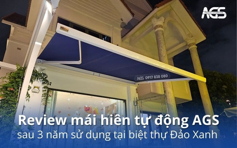 Mái hiên AGS tại Biệt thự Đảo Xanh