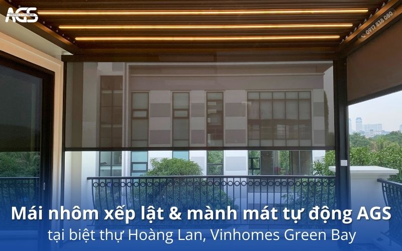 Chòi nhôm xếp tự động tại Vinhomes Green Bay
