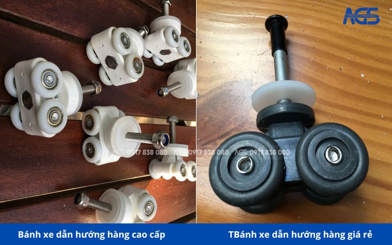Bánh xe dẫn hướng hàng cao cấp chắc chắn hơn, ít bị mài mòn hơn