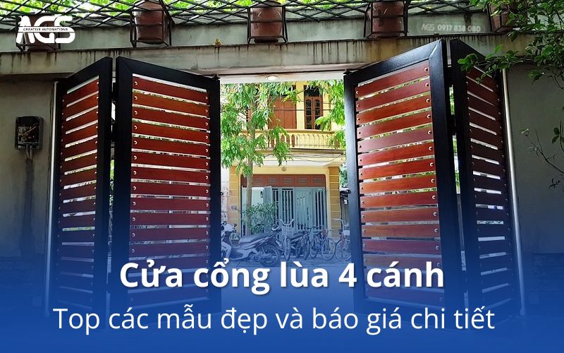 Cửa cổng lùa 4 cánh