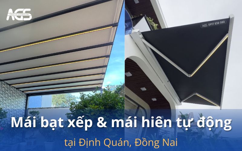 Mái bạt xếp và mái hiên tự động tại Đồng Nai
