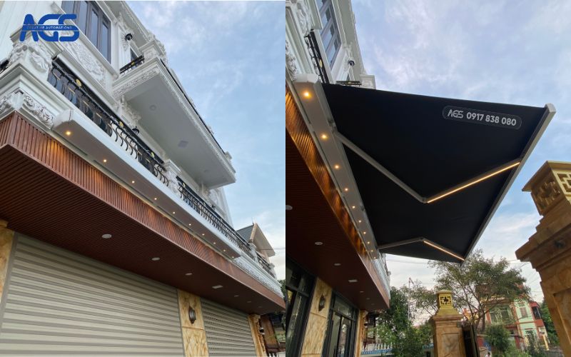 Mái hiên di động cao cấp giúp căn nhà trở nên đẹp hơn.