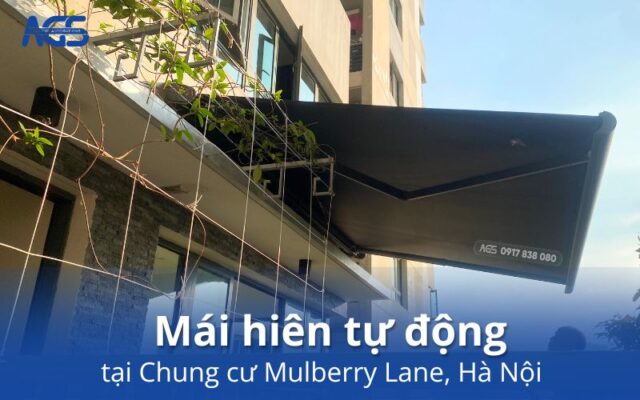 Mái hiên tự động tại chung cư Mulberry Lane