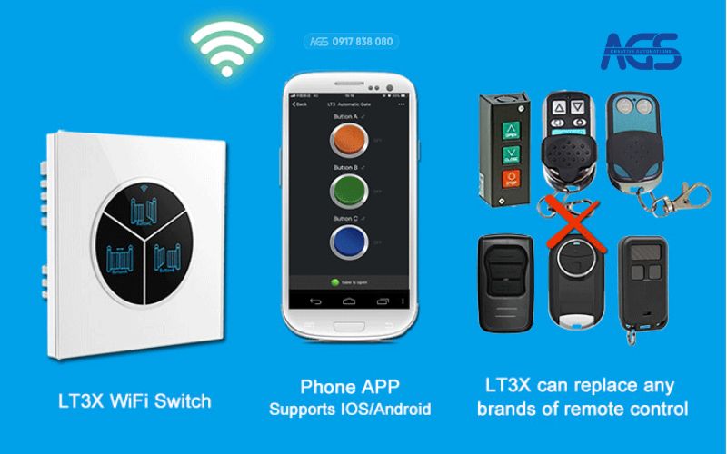 Bộ Smartwifi cho phép người dùng điều khiển cổng lùa thông qua điện thoại thông minh