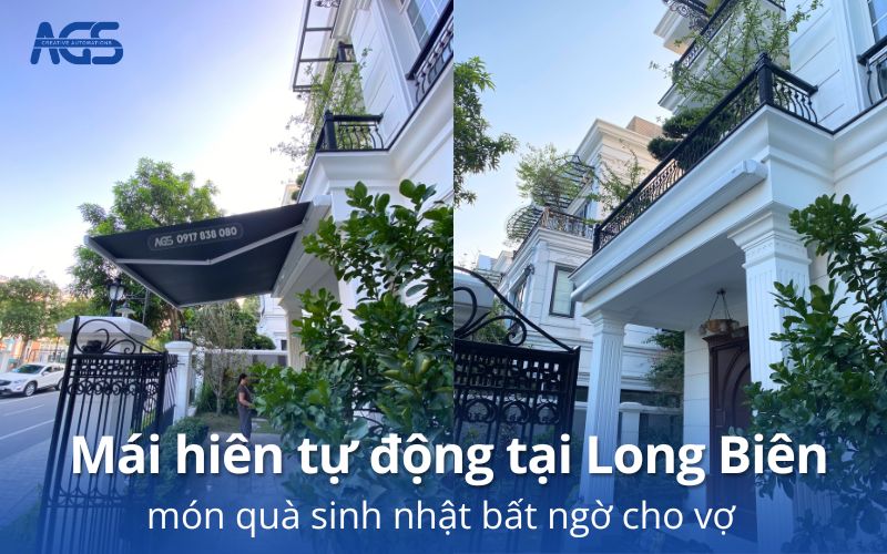 Mái hiên tự động tại Long BiênMái hiên tự động tại Long Biên