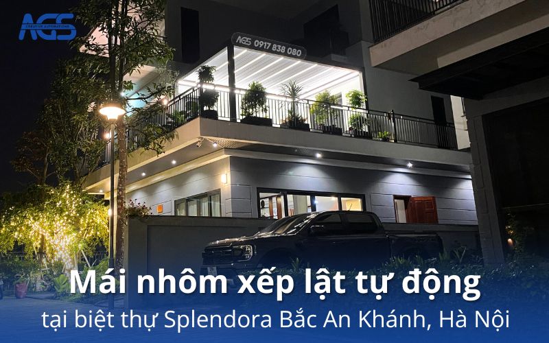 mái nhôm xếp lật tại Hà Nội