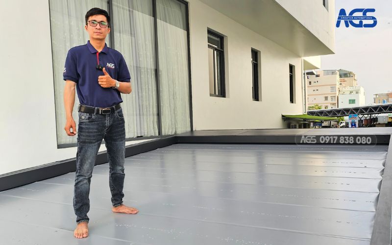 Mái che Kiên Giang không cong võng dù chịu lực lớn
