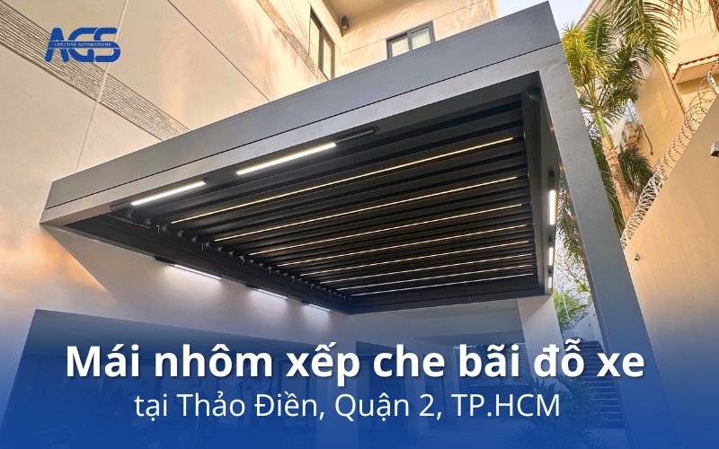 Mái che bãi đỗ xe tại Thảo Điền