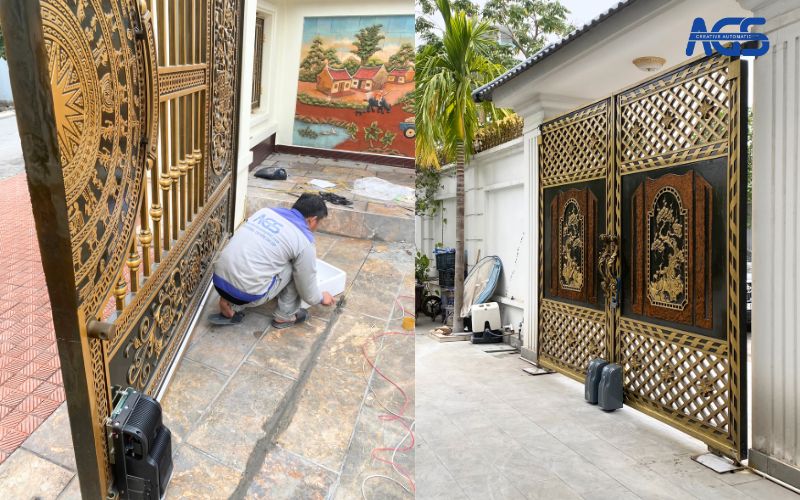 Mô tơ của AGS lắp đặt nhanh, không gây ảnh hưởng đến kết cấu cổng.