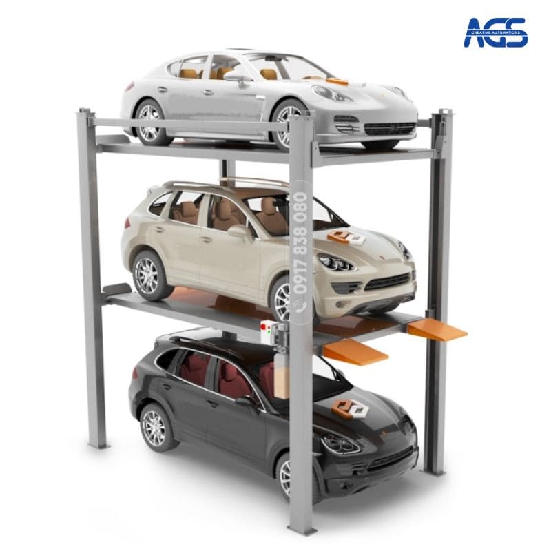 Sàn nâng xe 3 tầng nổi giúp sắp xếp xe hơi một cách khoa học, chống ngập tốt