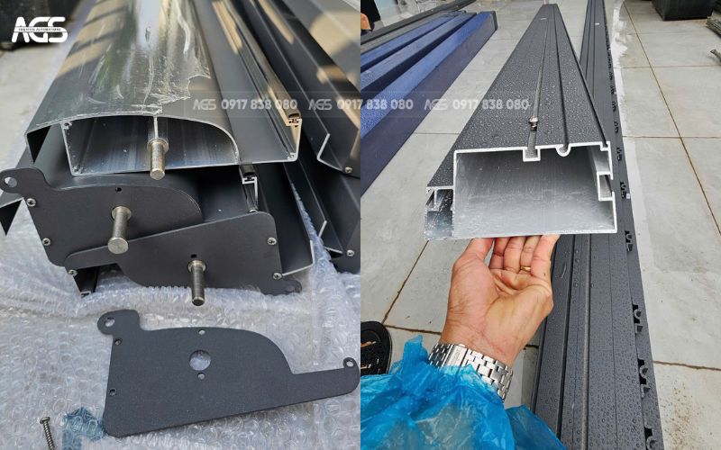 Hệ cửa tự động làm từ khung nhôm 6063-T5 chất lượng cao, rất dày dặn và chắc chắn