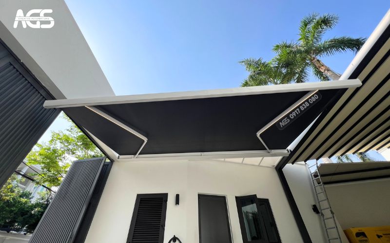 AGS lắp đặt sản phẩm mái che thứ 3 cho villa chị Ngọc