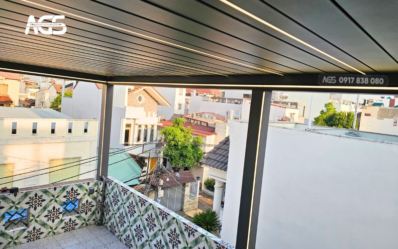 Hệ đèn Led giúp mái che đẹp hơn