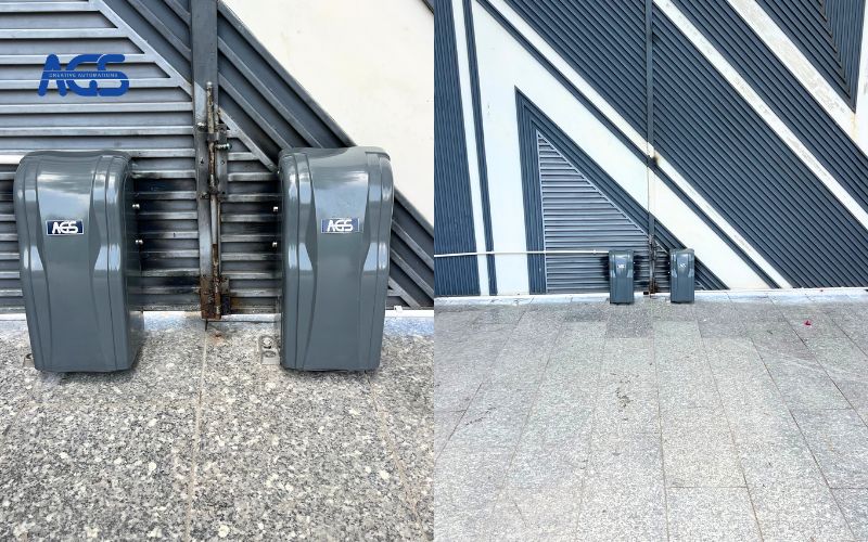 Mẫu mô tơ có màu sắc phù hợp với hệ cổng nhà anh Nhật