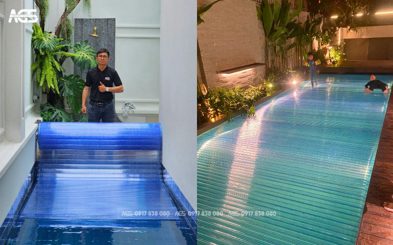 Mành che hồ bơi của AGS được chế tạo từ nhựa PP cao cấp