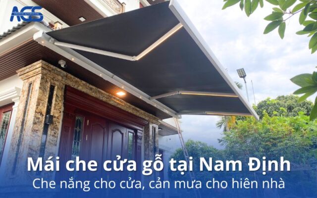 mái che cửa gỗ tại Nam Định