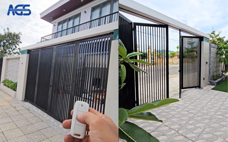 Hệ cổng này 3 năm trước AGS đã hoàn tất phần đế, nay đến lắp mô tơ.