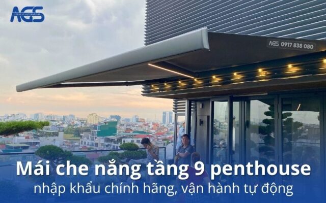 mái che nắng cho penthouse