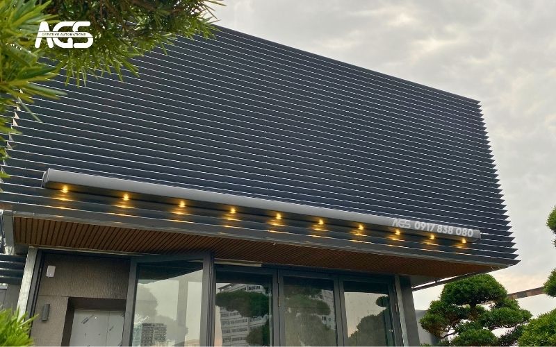 Hệ thống đèn Led tăng tính thẩm mỹ cho không gian sân thượng.