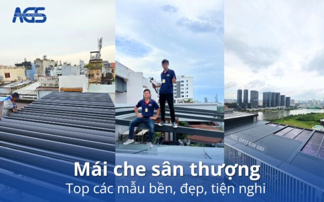 mái che sân thượng