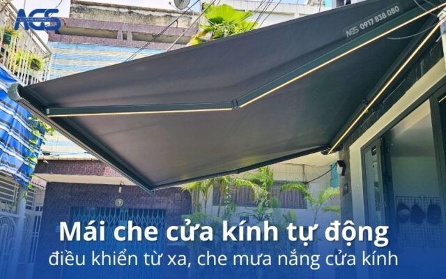 mái che cửa kính tự động