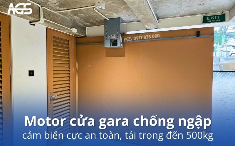 motor cửa gara chống ngập