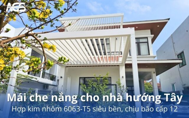mái che nắng cho nhà hướng Tây