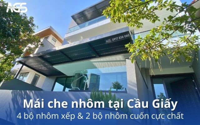 mái che nhôm tại Cầu Giấy