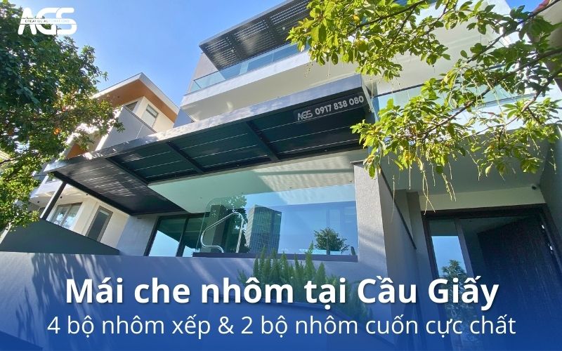 mái che nhôm tại Cầu Giấy
