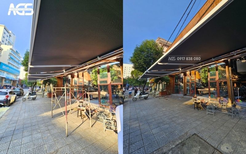 Hai bộ mái che có diện tích đến gần 35m2.