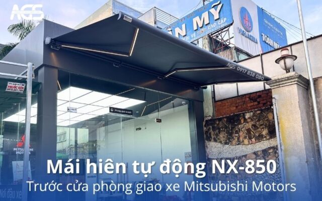 Mái hiên tự động tại showroom Mitsubishi Motors Biên Hoà