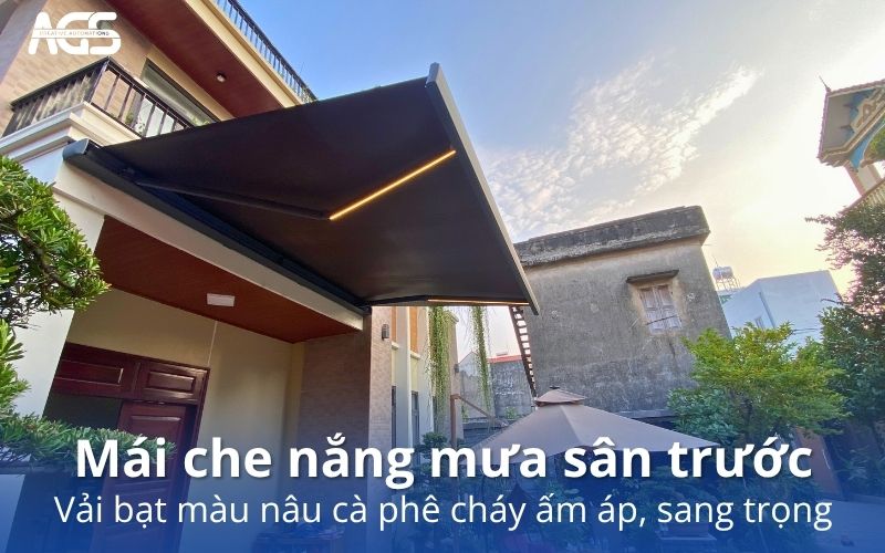 mái che nắng mưa sân trước