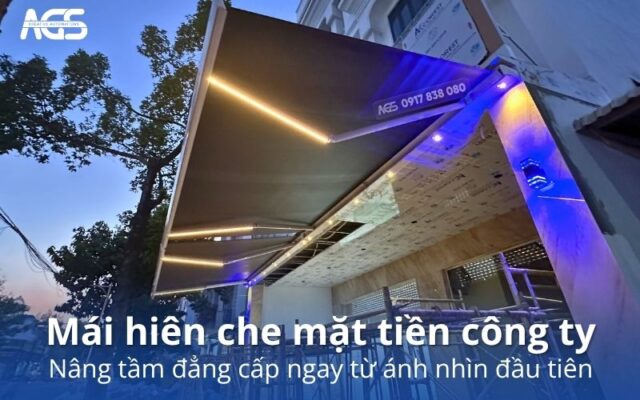 mái che mặt tiền công ty