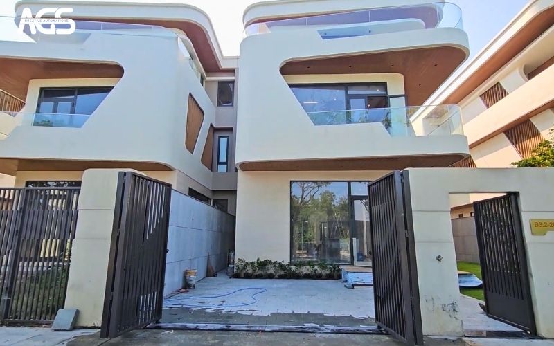 Motor lắp âm sàn nên “ẩn mình”, giúp tăng tính thẩm mỹ cho biệt thự.