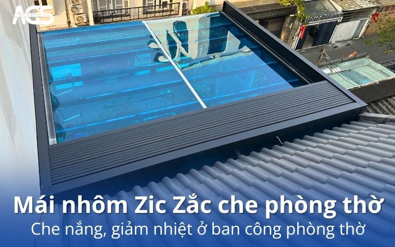 Mái nhôm Zic Zắc che phòng thờ