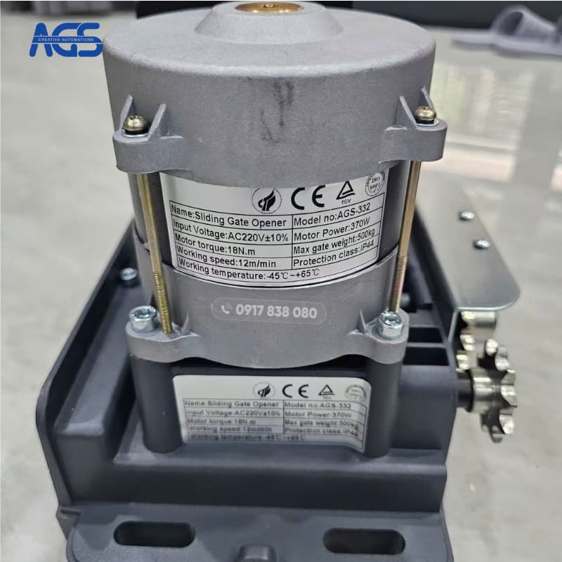 Bên trong motor cổng lùa AGS-DCK 332/335