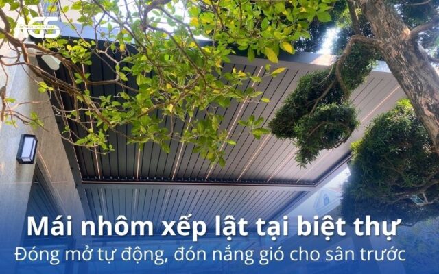 mái nhôm xếp lật chống nóng