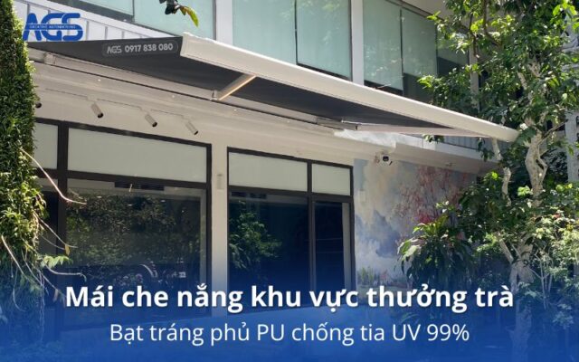Mái che nắng khu vực thưởng trà