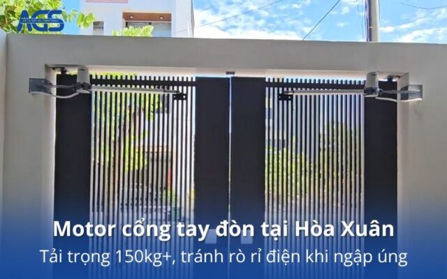 Motor cổng xoay tại Hòa Xuân