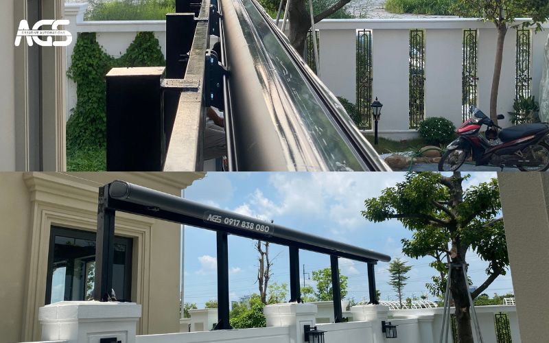 Khung nhôm sơn đen cứng cáp thẩm mỹ