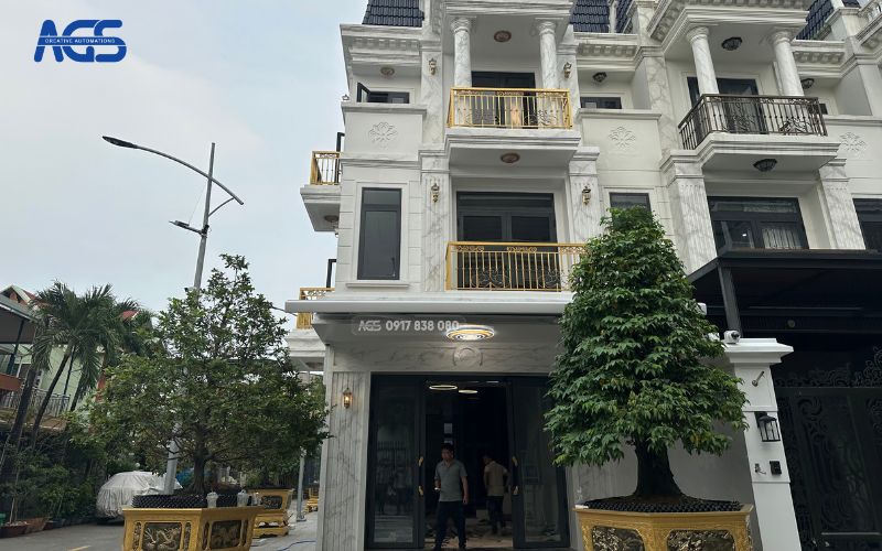 Hệ thống mái che sân chơi Đồng Nai khi nhìn trực diện